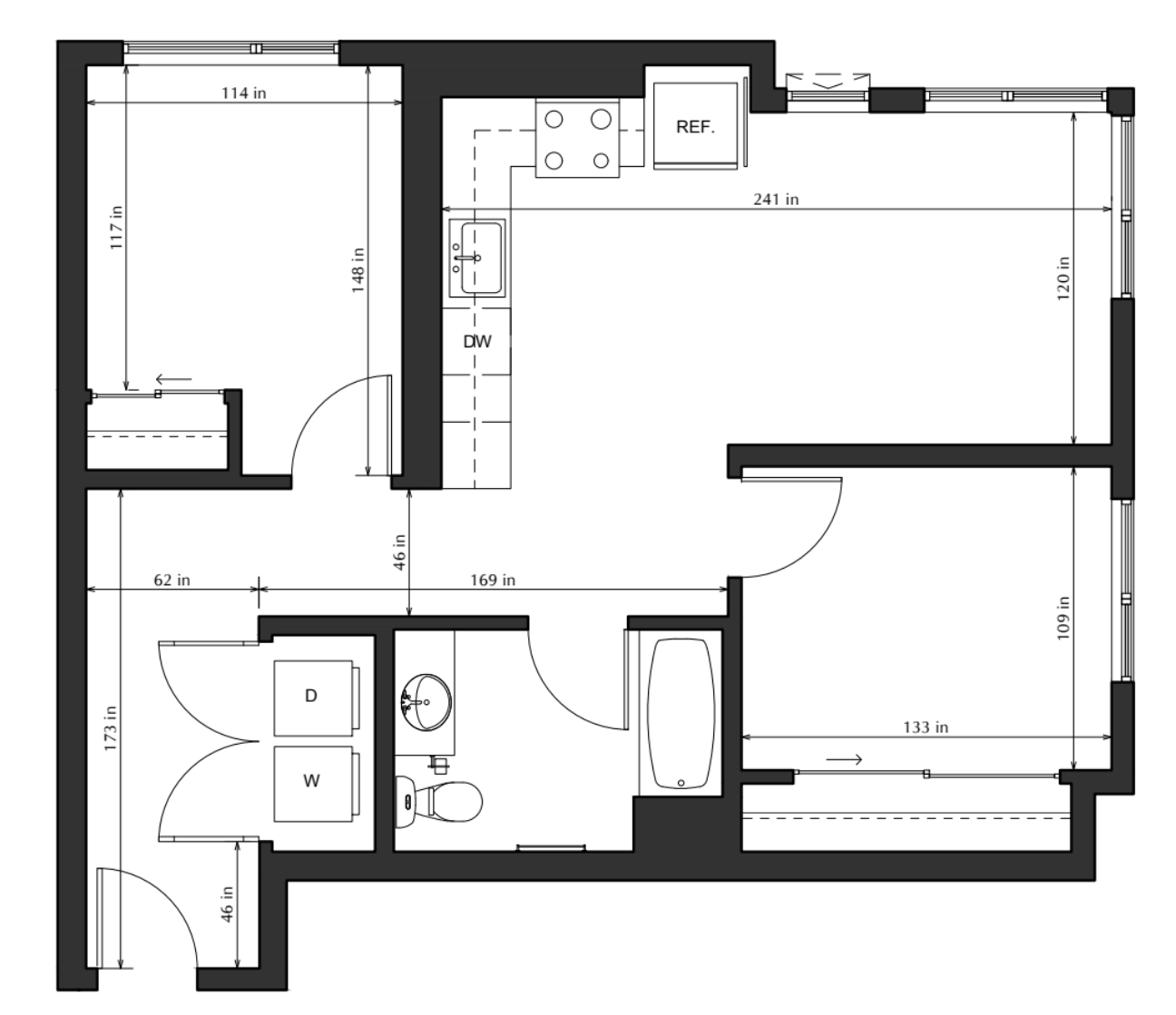 Floor plan layout diagram for B1.5